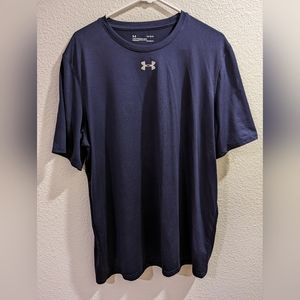 Uline Under Armour Loose Heatgear Navy Blue Large Shirt
